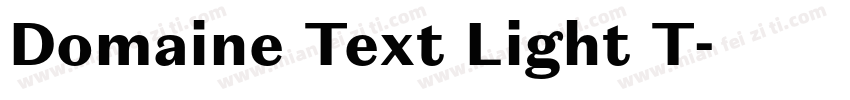 Domaine Text Light T字体转换